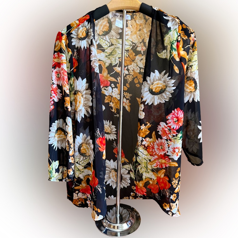 Say What? Floral Kimono
